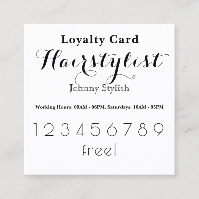 Elegant stylish loyalty customer card (Front)