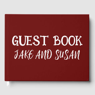 ELEGANT STYLISH MAROON WEDDING Guest Book