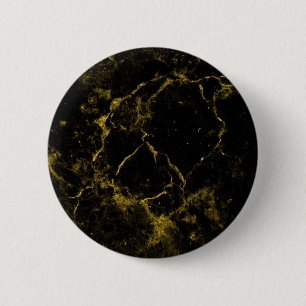 elegant stylish modern chic black and gold marble 6 cm round badge