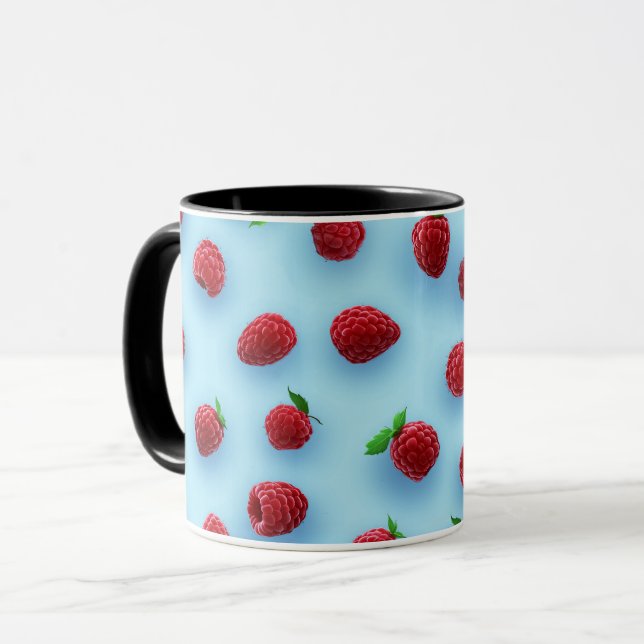Elegant Stylish Modern Chic Trendy Raspberry Mug (Front Left)