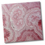 Elegant Stylish Modern Pink Tile<br><div class="desc">A similar print also available! A captivating pink rhodochrosite print that brings the delicate beauty of this stunning mineral to life. With a close-up perspective, this showcases the intricate details and mesmerising patterns of the rhodochrosite stone. Its soft, rosy pink hues create a soothing and enchanting visual experience, evoking a...</div>
