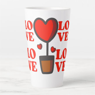 elegant stylish modern trendy i love you latte mug