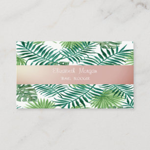 Elegant Stylish Modern,Tropical Palm Leaves Business Card