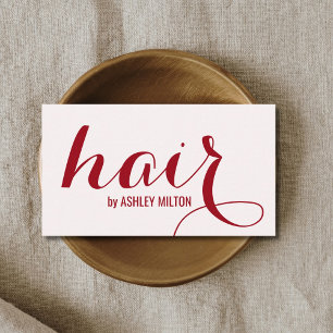 Elegant Stylish Old White Cherry Bold Hair  Business Card