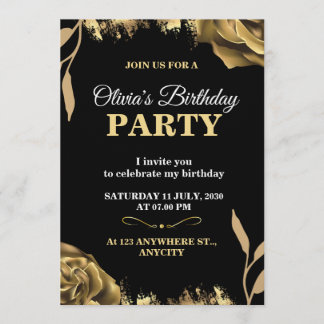 Elegant & Stylish Party Card – CUSTOMIZABLE CARD. 