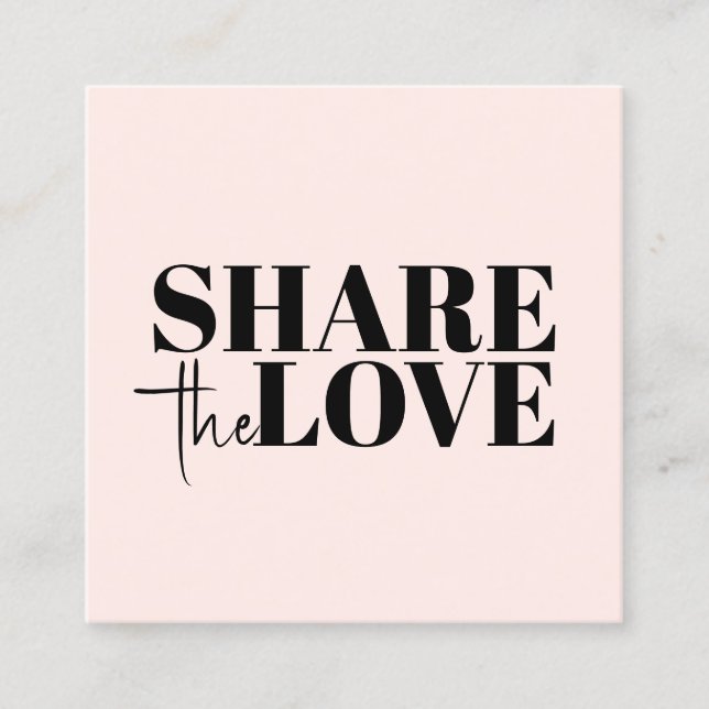 Elegant Stylish Pastel Black Bold Salon Referral Card (Front)