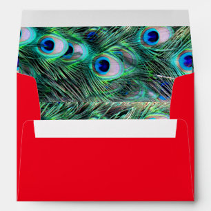 Elegant Stylish Peacock Pattern Girly Cute Glitter Envelope
