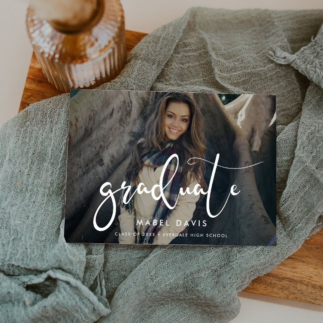 Elegant stylish Photo graduation party invitation (Creator Uploaded)