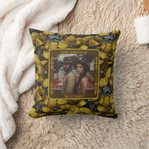 Elegant Stylish Photo Throw Pillow For Mum And Dad