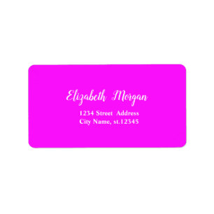 Elegant Stylish Pink Fluorescent Neon Label