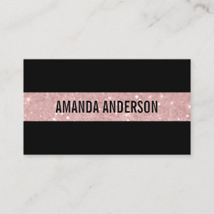 Elegant Stylish Pink Glitter Sparkle Business Card