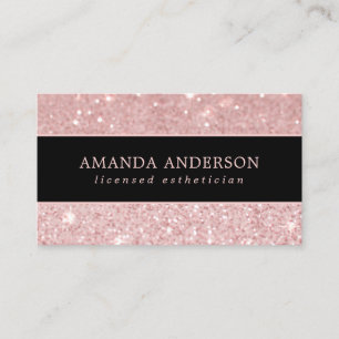 Elegant Stylish Pink Glitter Sparkle Business Card