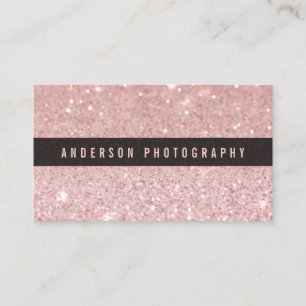 Elegant Stylish Pink Glitter Sparkle Business Card