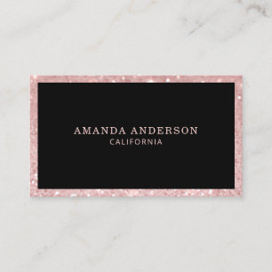 Elegant Stylish Pink Glitter Sparkle Business Card