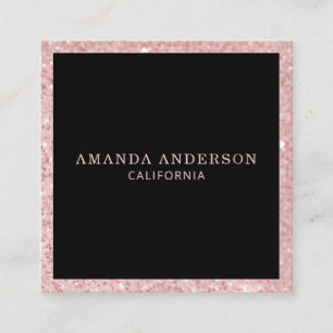 Elegant Stylish Pink Glitter Sparkle Business Card