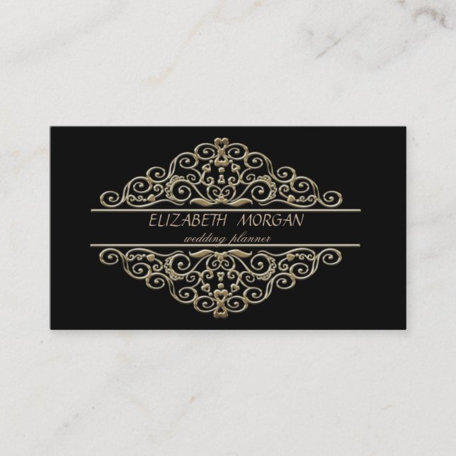 Elegant Stylish Professional ,Black, Frame Business Card (Front)