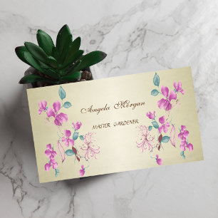 Elegant Stylish Professional Floral Business Card