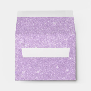 Elegant stylish purple glitter envelope