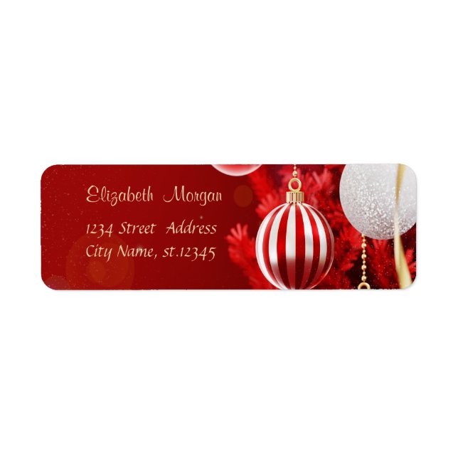 Elegant  Stylish Red Christmas Balls (Front)