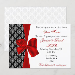elegant stylish red Corporate party Invitation