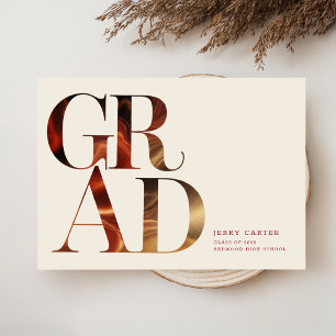 Elegant Stylish Retro Grad Graduate Graduation Postcard