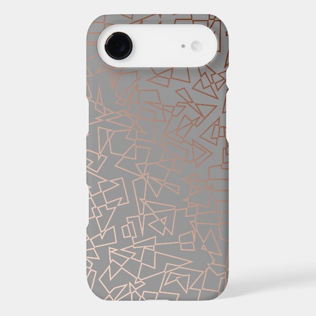 Elegant stylish rose gold geometric pattern grey Case-Mate samsung galaxy case (Back)