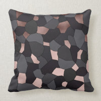 Elegant stylish rose gold grey and black mosaic