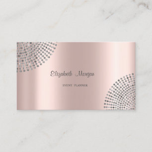 Elegant Stylish Rose Gold, Simple,Dots Business Card