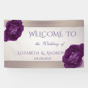 Elegant Stylish Roses Wedding Banner
