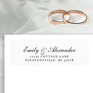 Elegant Stylish Script Wedding Return Address