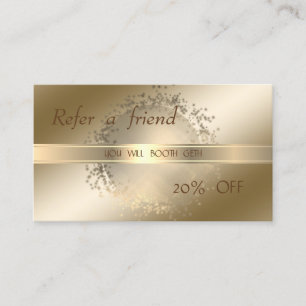 Elegant Stylish ,Shiny,Faux Gold Referral Card