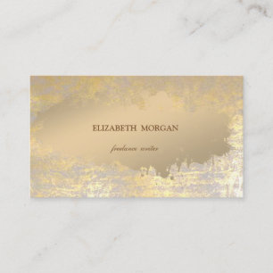 Elegant Stylish  Simple,Faux Gold Paint  Stroke Business Card