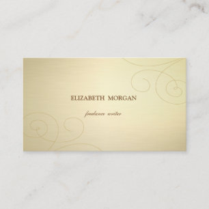 Elegant Stylish Simple, Minimalist,Faux Gold Business Card