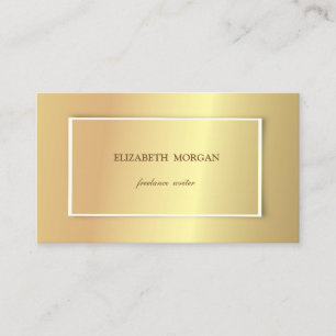 Elegant Stylish  Simple, Minimalist, Gold Business Card