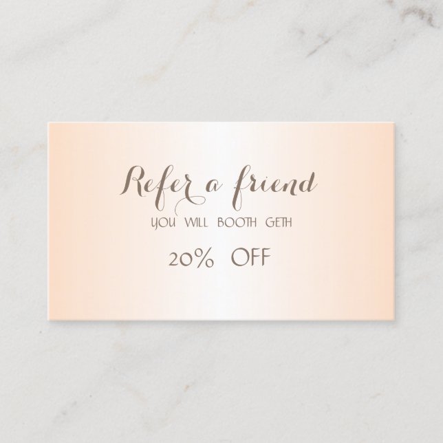 Elegant Stylish Simple Referral Card (Front)