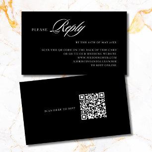 Elegant Stylish Sophisticated QR Code in the back Enclosure Card