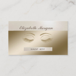 Elegant Stylish,Striped, Glittery Lashes Business Card