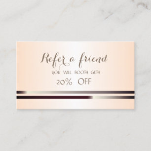 Elegant Stylish Striped Referral Card