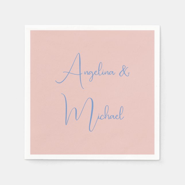 Elegant Stylish Trendy Handwriting Script Name Napkin (Front)