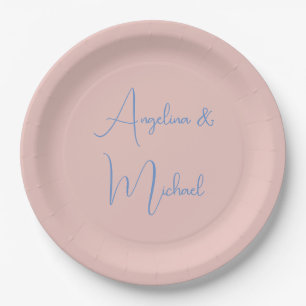 Elegant Stylish Trendy Handwriting Script Name Paper Plate
