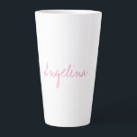 Elegant Stylish Trendy Unique Handwriting Script Latte Mug<br><div class="desc">Looking for a beautiful calligraphy with an aesthetic handwriting? This simple,  eye-catching design is for you. This product immediately impresses those who see it. The fine and tasteful design will immediately reflect the quality of your relationship and family.</div>