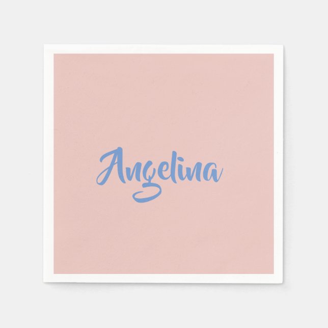 Elegant Stylish Trendy Unique Handwriting Script Napkin (Front)