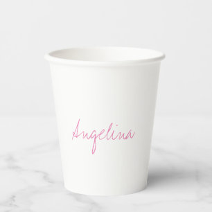 Elegant Stylish Trendy Unique Handwriting Script Paper Cups