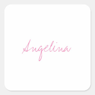 Elegant Stylish Trendy Unique Handwriting Script Square Sticker
