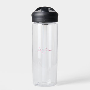 Elegant Stylish Trendy Unique Handwriting Script Water Bottle