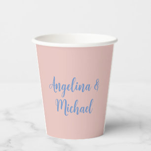 Elegant Stylish Trendy Unique Names Calligraphy Paper Cups