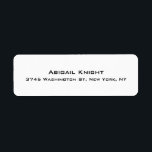 Elegant Stylish Trendy Unique Special Professional<br><div class="desc">Represent yourself with this classical,  elegant return address label. This template can be customised to meet all professional occupations.</div>