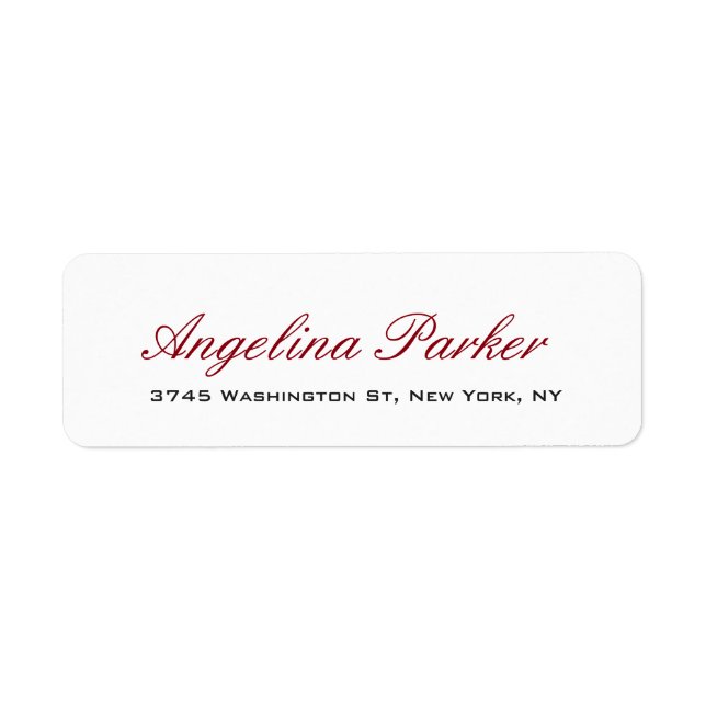 Elegant Stylish Trendy White Red Handwrite Script (Front)