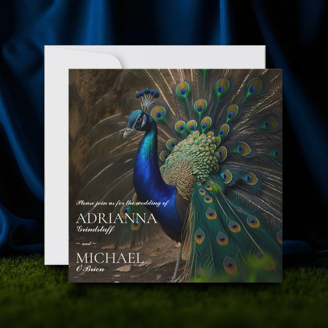 Elegant Stylish Wedding Peacock Invitation (Creator Uploaded)
