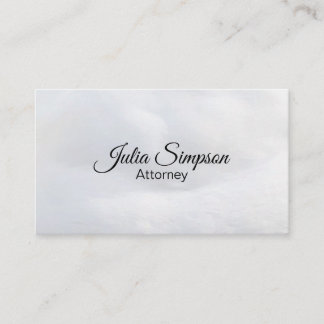 Elegant, Stylish, White Fluffy Business Card